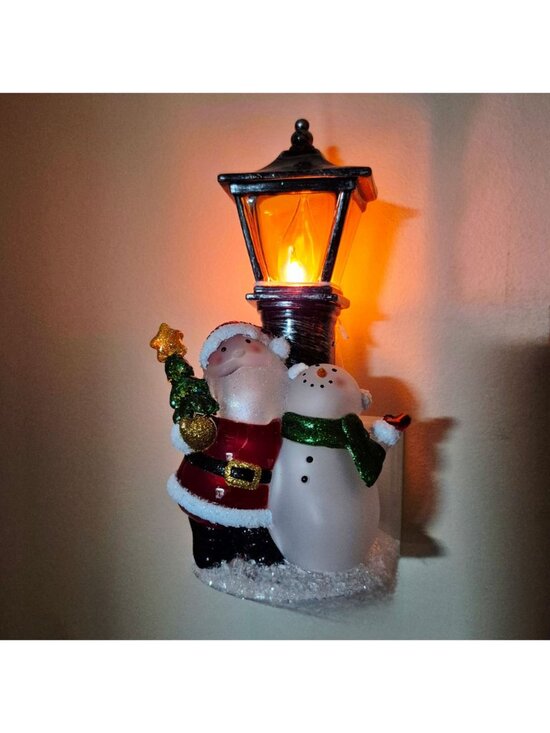 Roman Inc Night Light Snowman Santa Christmas Holiday Decor Swivel Plug NIB - Picture 2 of 10